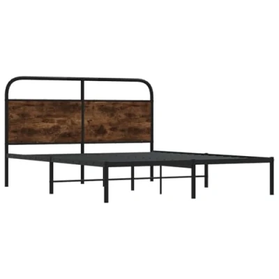 Afbeelding van vidaXL Bedframe zonder matras bewerkt hout gerookt eiken 160x200 cm