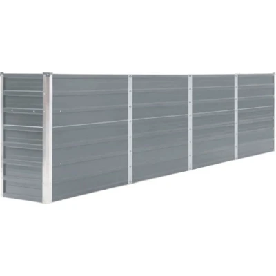 Afbeelding van Plantenbak verhoogd 320x40x77 cm gegalvaniseerd staal grijs