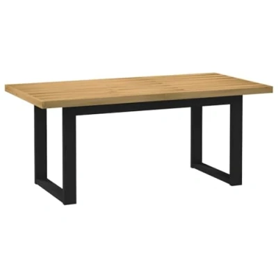 Afbeelding van vidaXL Eettafel NOAIN U vormige poten 180x90x75 cm massief grenenhout
