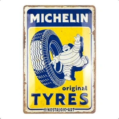 Afbeelding van Wandbord Garage Michelin Original Tyres
