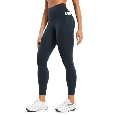 Afbeelding van CRZ YOGA ButterLuxe dameslegging met hoge taille en zakken, 63,5 cm, Echt marineblauw, 36, marineblauw