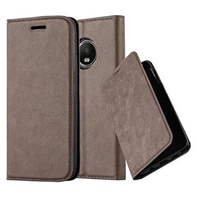Afbeelding van Cadorabo Hoesje geschikt voor Motorola MOTO G5 in KOFFIE BRUIN Beschermhoes met magnetische sluiting, standfunctie en kaartvakje Book Case Cover Etui