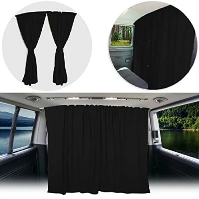 Afbeelding van BREMER SITZBEZÜGE Scheidingsgordijn voor bestuurderscabine, compatibel met Renault Trafic 3 vanaf 2014, zwart, accessoires camping en camper