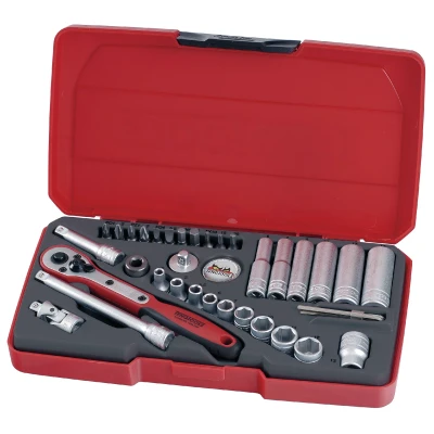 Afbeelding van T1436 Doppen en bitsset 1/4&quot; 36 dlg.