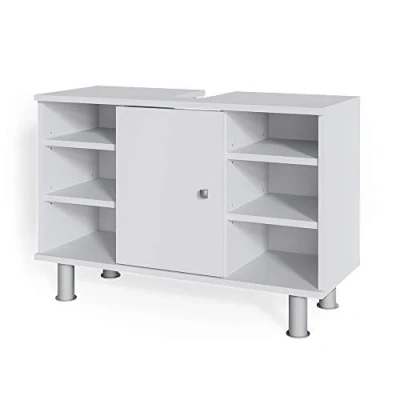 Afbeelding van Vicco Wastafelonderkast Fynn, Wit/Wit, 80 x 54 cm