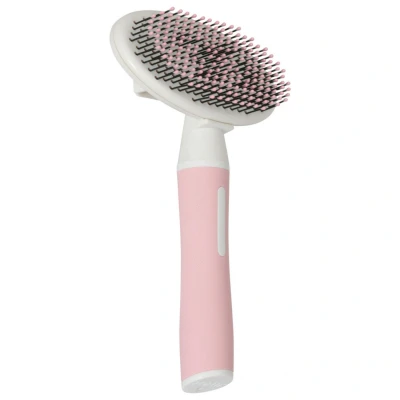Afbeelding van Zolux Anah Slickerborstel Soft Intrekbaar Roze / Wit M 10X5,5X18 CM (411684)
