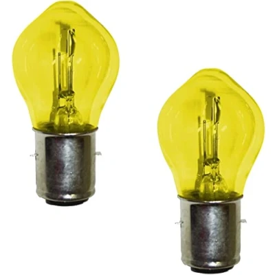 Afbeelding van cyclingcolors 2 x gloeilamp 6 V 25/25 W BA20D geel motorfiets bromfiets scooter