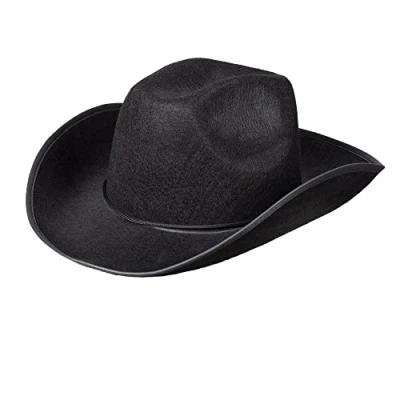 Image de chapeau de cowboy noir rodéo adulte 04071