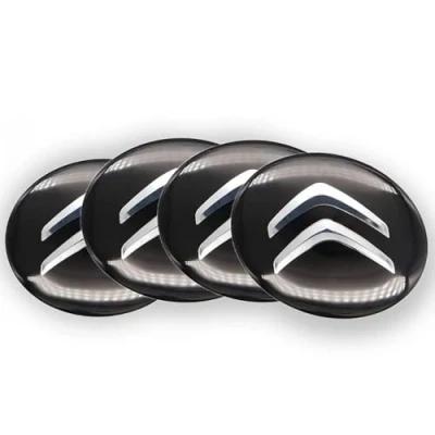 Afbeelding van FUWUDI Lot de 4 cache moyeux autocollants pour Citroën 65 mm