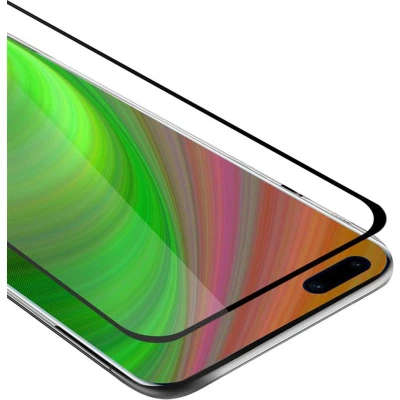 Afbeelding van Cadorabo Screenprotector geschikt voor Huawei P40 PRO / PRO+ Volledig scherm pantserfolie Beschermfolie in TRANSPARANT met ZWART Gehard (Tempered) display beschermglas 9H hardheid 3D Touch