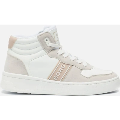 Afbeelding van Björn Borg T2200 MID CTR PRF Sneakers hoog, Dames, Maat: 36, Wht/snd Leer/ synthetisch