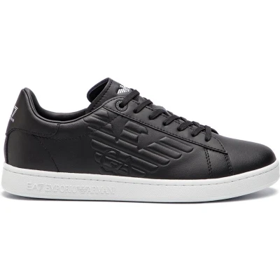 Afbeelding van EA7 Emporio Armani Classic Unisex Sneakers laag, Maat: 45 1/3, Black Leer