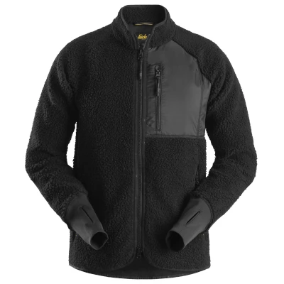 Afbeelding van Snickers 8021 AllroundWork, Pile Fleece Jack met rits Zwart/Zwart
