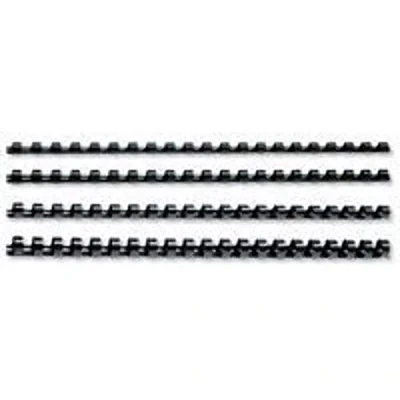Afbeelding van Bindrug GBC 22mm 21rings A4 zwart 100stuks