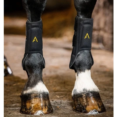 Afbeelding van Horseware Protective Leg Boot Zwart/Geel M