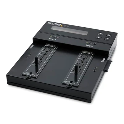 Image de StarTech.com Duplicateur et Nettoyeur disque M.2 SATA &amp; NVMe Duplicator/Eraser HDD/SSD Disques PCIe AHCI/NVMe 2.5/3.5&quot; Duplicateur/effaceur Externe TAA (SM2DUPE11) de dur SSD 4 Baies (SATA 600 /