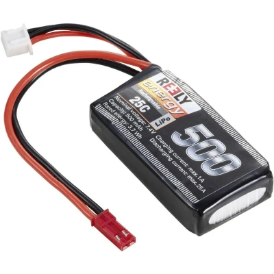 Afbeelding van Reely LiPo accupack 7.4 V 500 mAh Aantal cellen: 2 25 C Softcase BEC