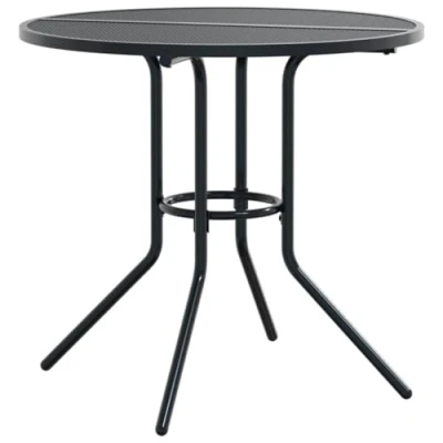 Afbeelding van Terrastafel rond Ø80x72,5 cm gepoedercoat staal antracietkleur