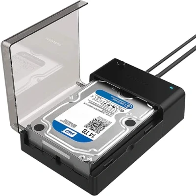 Image de SABRENT Boitier Disque Dur 3.5, Rapide 5Gbps SSD Externe 2.5&quot;/3.5&quot;, Adaptateur SATA USB pour SSD/HDD, Lecteur Dur, sans Outils UASP, câble Inclus avec Alimentation (EC DFLT)