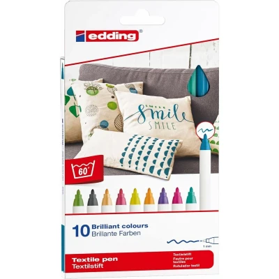 Afbeelding van edding 4600 ass. Textielpen 10ST Fun 1 mm / 4 10099