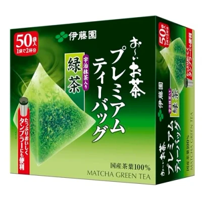 Afbeelding van groene thee, 1,8 g x 50 p (50 zakjes) thee bevat Ito En Mi schudden met theezakje