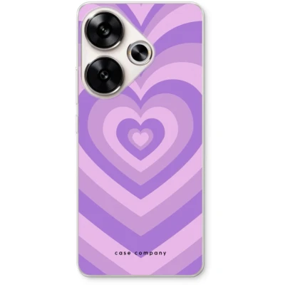 Afbeelding van Case Company® hoesje geschikt voor Xiaomi Poco F6 Hart Paars Soft Cover Telefoonhoesje Bescherming aan alle Kanten en Schermrand