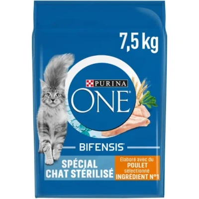 Afbeelding van ONE STERILCAT PURINA gesteriliseerde kat, met kip, 7,5 kg, droogvoer voor volwassen katten