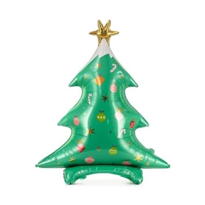 Afbeelding van PARTYDECO Reuze aluminium ballon kerstboom 78 x 94 cm