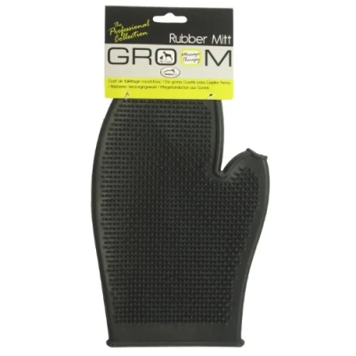 Afbeelding van Happy Pet Vachthandschoen Groom 24 X 16 Cm Rubber Zwart