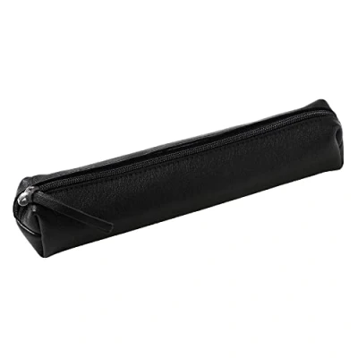 Afbeelding van Clairefontaine 410001C pennenetui slim (van leer, 4 x 2,5 19,5 cm) 1 stuk zwart