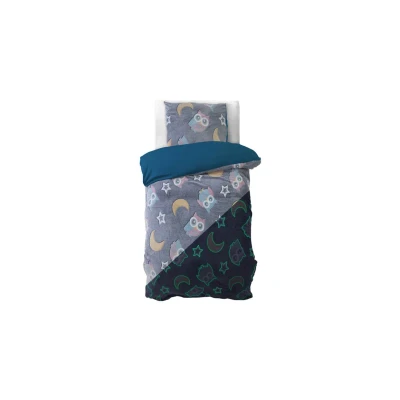 Afbeelding van Dekbedovertrek Glow in the Dark Night Owl Microvezel Dieren Grijs Sleeptime Ga naar Dekbed Discounter.nl &amp; Profiteer Nu