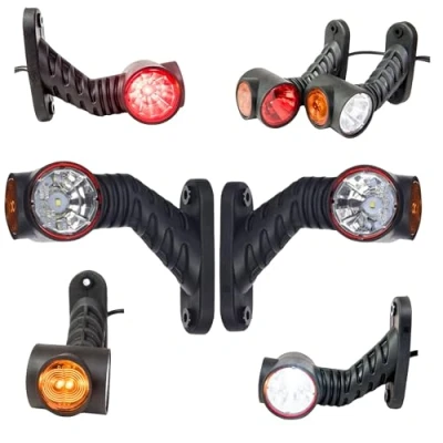 Afbeelding van Web Truck 2 x led rubberen zijmarkeringslicht, 12 V, 24 met E goedkeuring, parkeerlicht, auto, vrachtwagen, caravan, lamp, licht, wit, rood, oranje