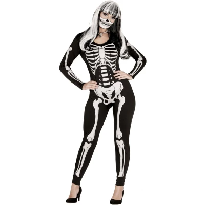 Afbeelding van Fiestas Guirca Jumpsuit Skelet Dames Polyester Zwart/wit Maat M
