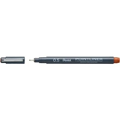 Afbeelding van Pentel Pointliner S20P 5SG bloedfineliner waterdicht en lichtbestendig 0,5 mm
