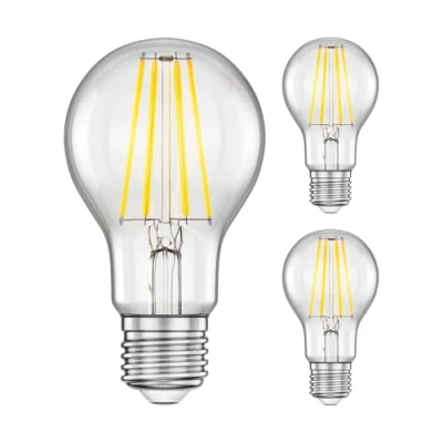 Afbeelding van ledscom.de 3 x E27, A60, warmwit (2700 K), 7,1 W, 963 lm, voudige dimmer