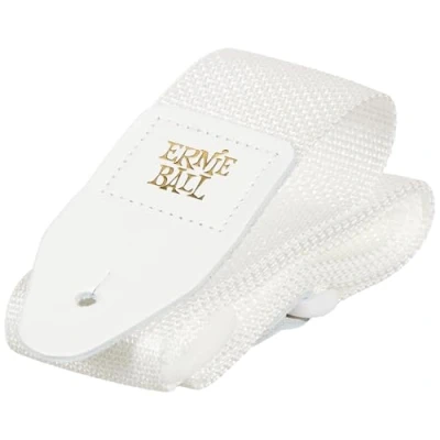 Image de Ernie Ball Sangle de guitare en polypropylène, blanche et (P05350)