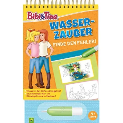 Afbeelding van Bibi &amp; Tina Wasserzauber Finde den Fehler. Einfach mit Wasser malen