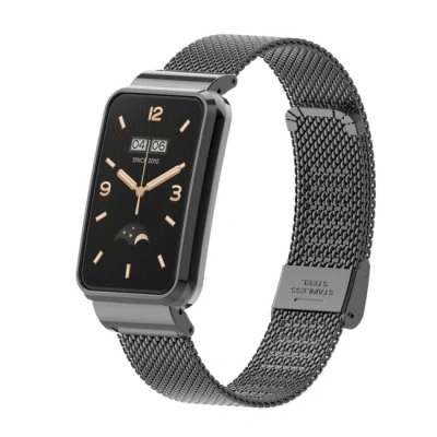Afbeelding van Milanese bandje met case Zwart Xiaomi Smart band 7 Pro