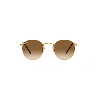 Afbeelding van Ray Ban Zonnebril Round Metal Gold Clear Gradient Brown Maat 53