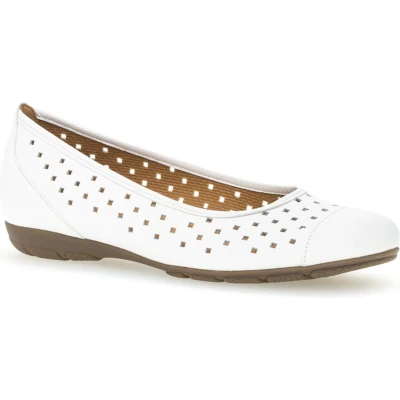 Afbeelding van Gabor Ballerina&#039;s, Dames, Maat: 36, Weiss Schoenen