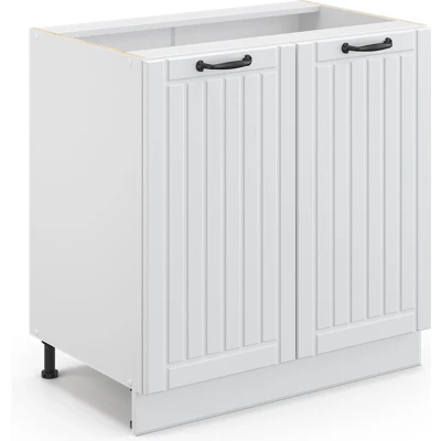 Afbeelding van Vicco Halfhoge kast Fame Line, Wit Landhuis/Wit, 80 x 81.6 cm met legplank, zonder werkblad