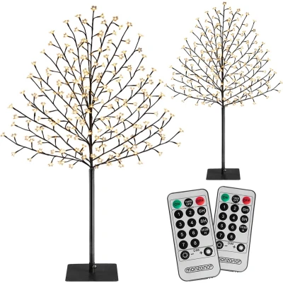 Afbeelding van Monzana Kerstverlichting 2x Kersenbloesemboom 180cm IP44 Blauw