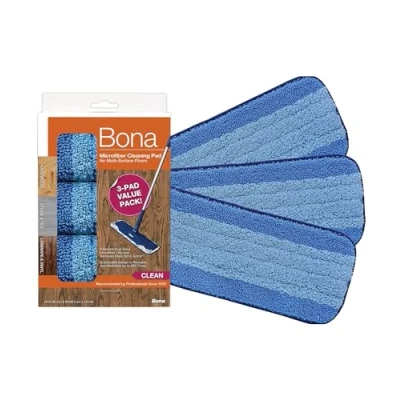 Afbeelding van Bona Microfiber Cleaning Pad Microvezel Reinigingspad Vervangingsdoek 42 CM 500 x Wasbaar 3 Stuks