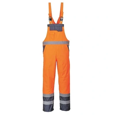 Afbeelding van Portwest S488 Heren Ademend En Waterdicht Hoge Zichtbaarheid Regenbroek Gecontrasterd Oranje/Marineblauw, M