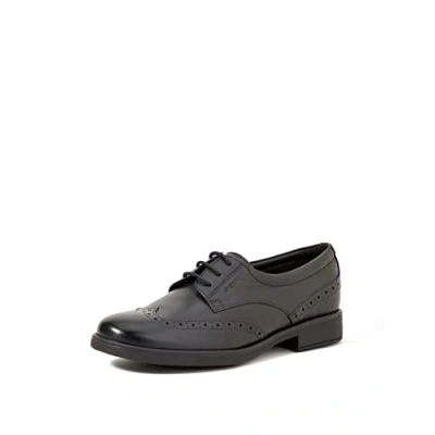 Afbeelding van Geox JR Agata Veterschoenen voor kinderen, Maat: 34, Black Leer