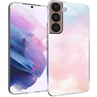 Afbeelding van iMoshion hoesje Geschikt voor Samsung Galaxy S22 Siliconen Design Meerkleurig / Sky