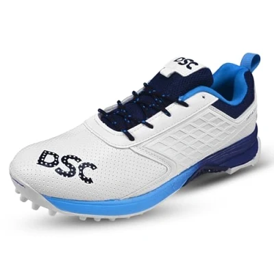 Afbeelding van DSC Jaffa 22 (wit/blauw) cricketschoenen, maat: 12uk