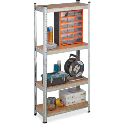 Afbeelding van Relaxdays opbergrek metaal stellingkast verzinkt tot 700 kg 150x70x30 cm 4 etages