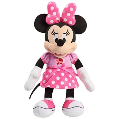 Afbeelding van Just Play Muzikaal pluche dier Het magische huis van Mickey Mouse Disney Junior met geluids en lichteffecten, Minnie Mouse, speelgoed voor kinderen vanaf 3 jaar