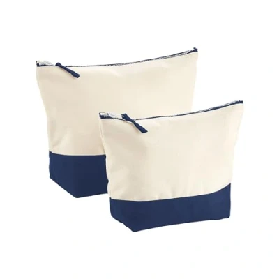 Afbeelding van Westford Mill Dipped Base Canvas Accessory Bag WM544 Natural/Navy